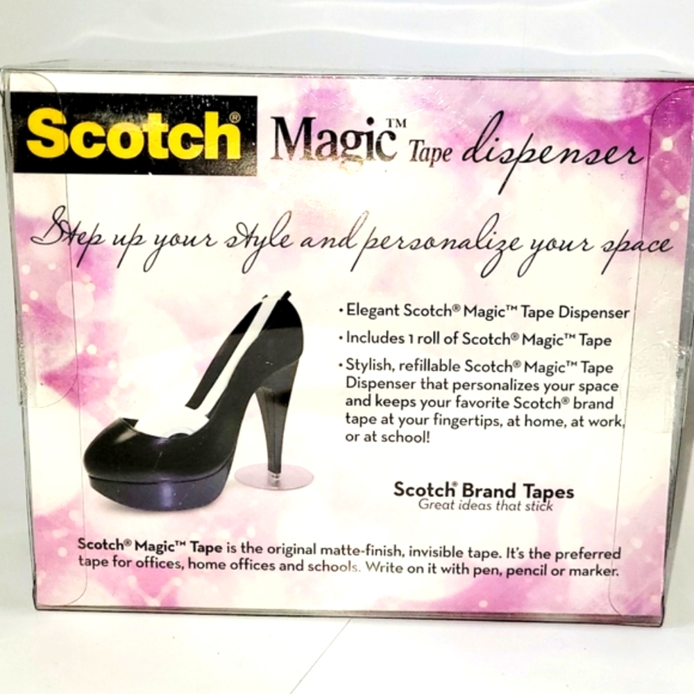 Tape Dispenser, Scotch Magic Tape Dispenser, 👠Fashion Snakeskin Shoe, New - Picture 2 of 4